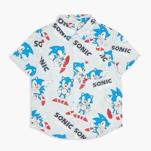 NWT FOREVER 21 SONIC the Hedgehog button down shirt
